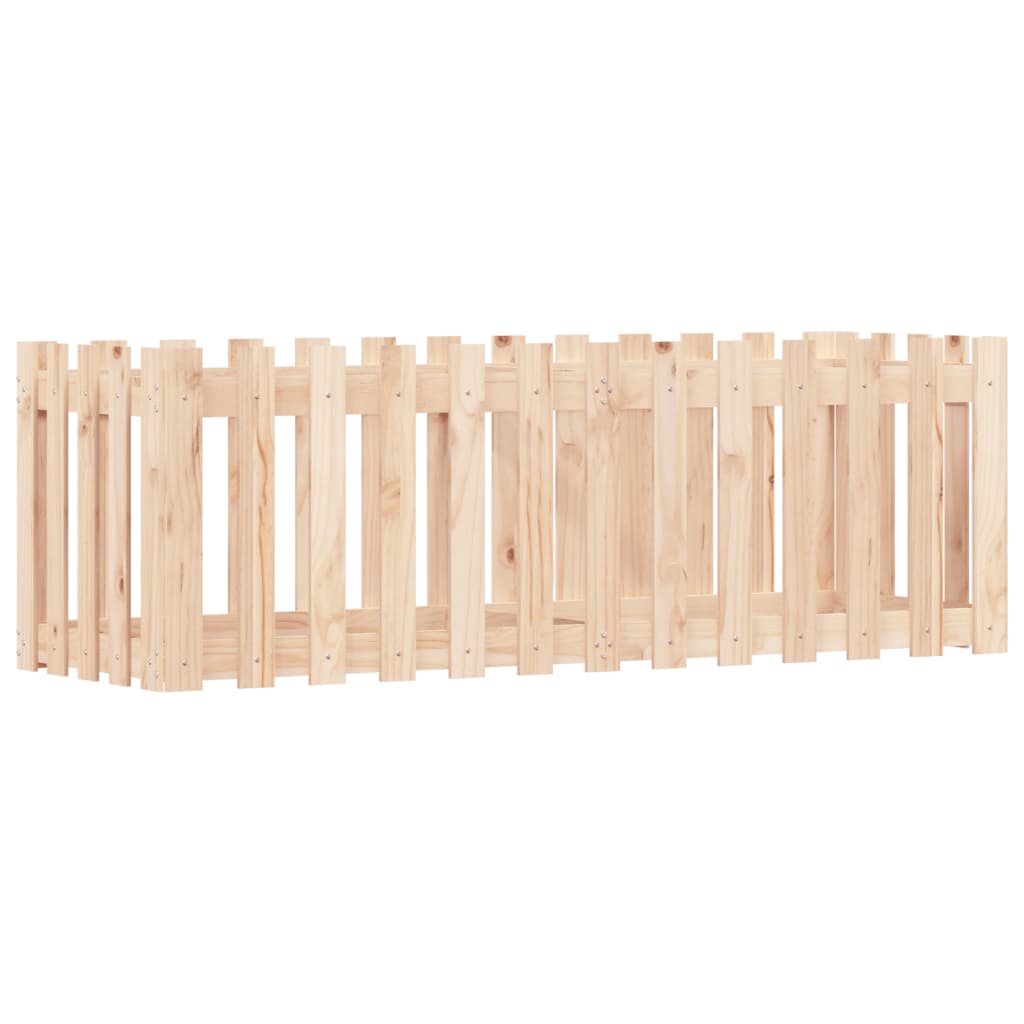 Hochbeet Lattenzaun-Design 150X50X50 Cm Massivholz Kiefer