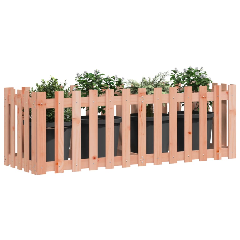 Hochbeet Lattenzaun-Design 150X50X50 Cm Massivholz Douglasie