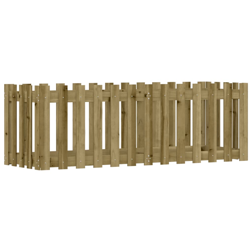 Hochbeet Lattenzaun-Design 150X50X50 Cm Kiefernholz Imprägniert