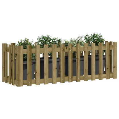 Hochbeet Lattenzaun-Design 150X50X50 Cm Kiefernholz Imprägniert