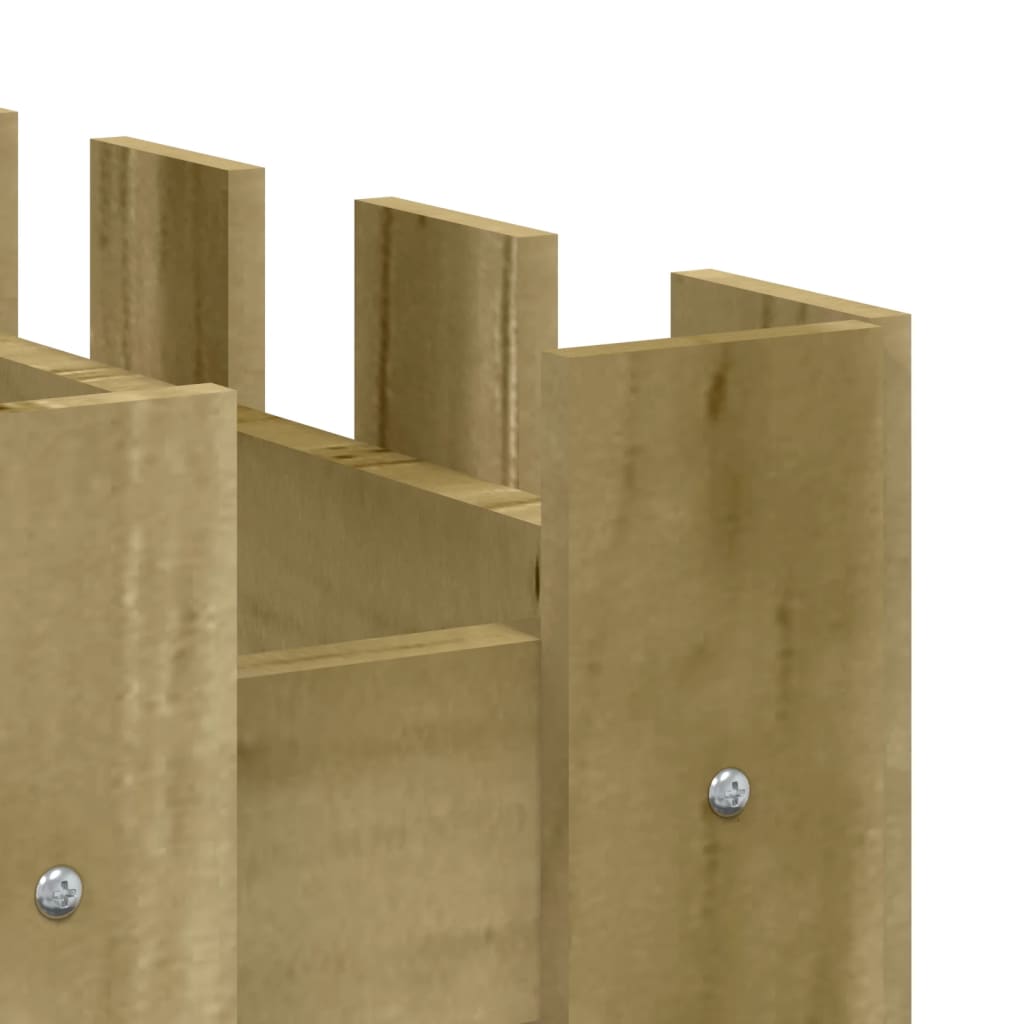 Hochbeet Lattenzaun-Design 150X50X50 Cm Kiefernholz Imprägniert