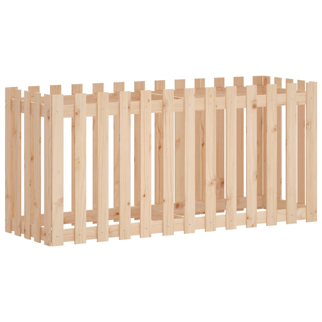 Hochbeet Lattenzaun-Design 150X50X70 Cm Massivholz Kiefer