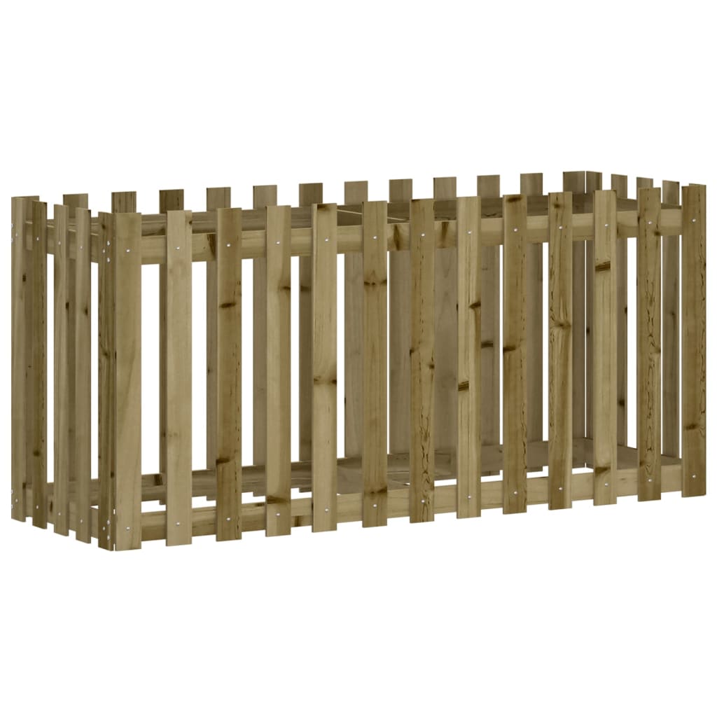 Hochbeet Lattenzaun-Design 150X50X70 Cm Kiefernholz Imprägniert