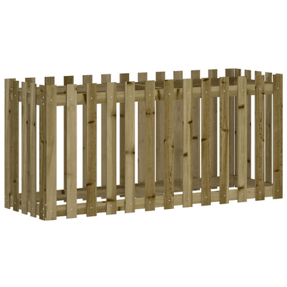 Hochbeet Lattenzaun-Design 150X50X70 Cm Kiefernholz Imprägniert