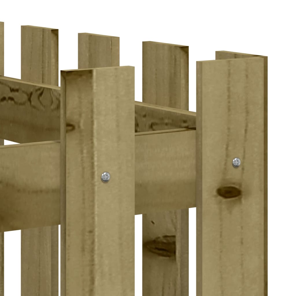 Hochbeet Lattenzaun-Design 150X50X70 Cm Kiefernholz Imprägniert