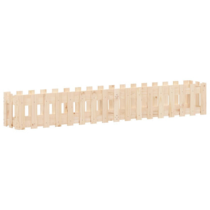 Hochbeet Lattenzaun-Design 200X30X30 Cm Massivholz Kiefer