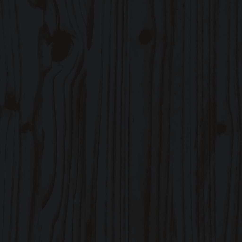Hochbeet Latten-Design Schwarz 200X30X30 Cm Massivholz Kiefer