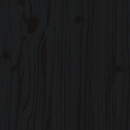 Hochbeet Latten-Design Schwarz 200X30X30 Cm Massivholz Kiefer