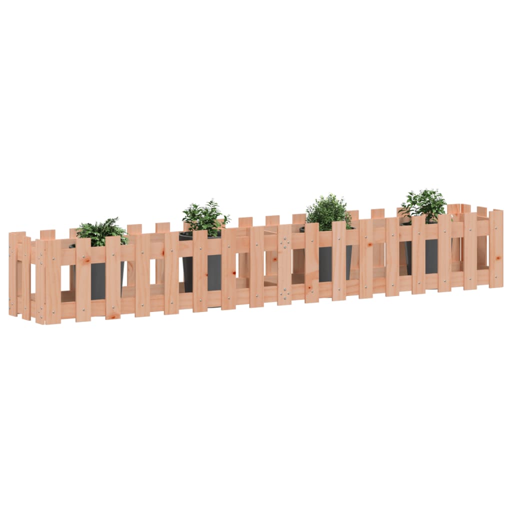 Hochbeet Lattenzaun-Design 200X30X30 Cm Massivholz Douglasie