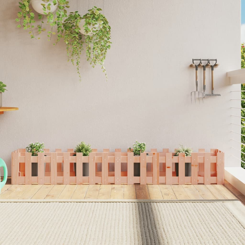 Hochbeet Lattenzaun-Design 200X30X30 Cm Massivholz Douglasie