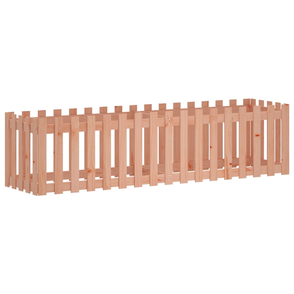 Hochbeet Lattenzaun-Design 200X50X50 Cm Massivholz Douglasie