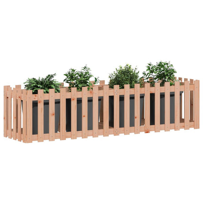 Hochbeet Lattenzaun-Design 200X50X50 Cm Massivholz Douglasie