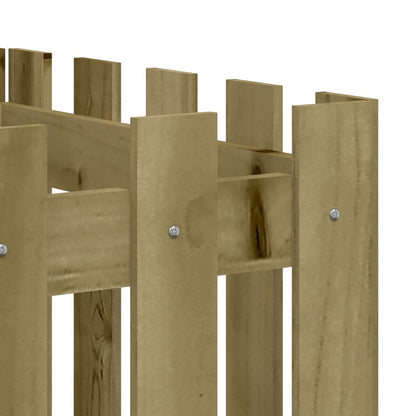 Hochbeet Lattenzaun-Design 200X50X50 Cm Kiefernholz Imprägniert