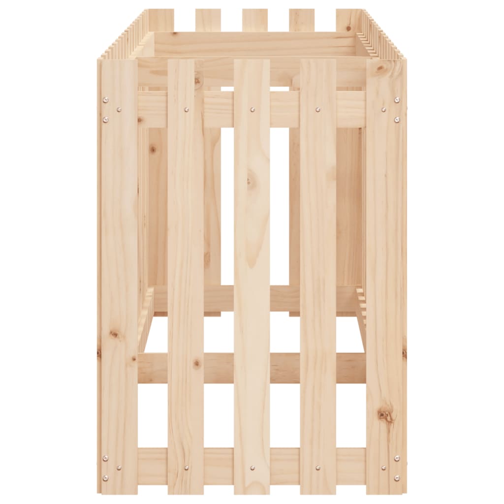 Hochbeet Lattenzaun-Design 200X50X70 Cm Massivholz Kiefer