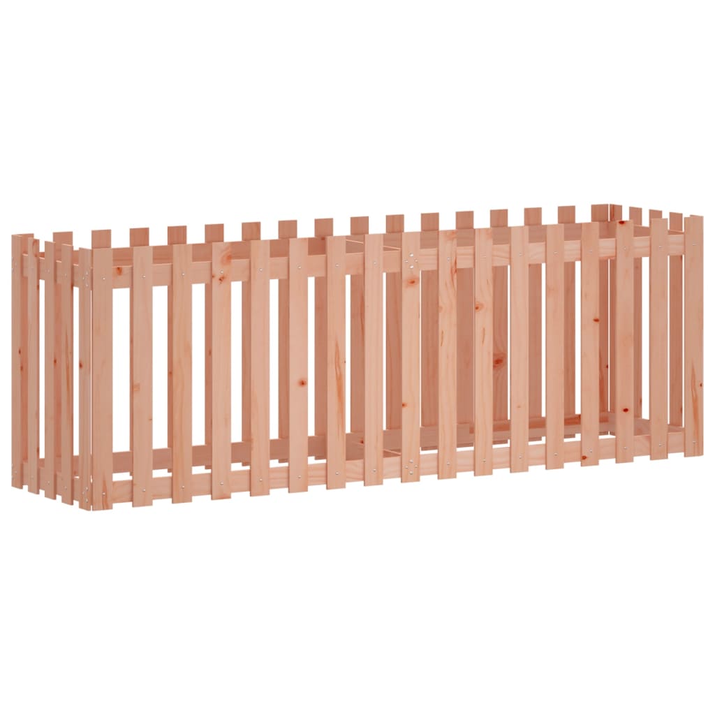 Hochbeet Lattenzaun-Design 200X50X70 Cm Massivholz Douglasie