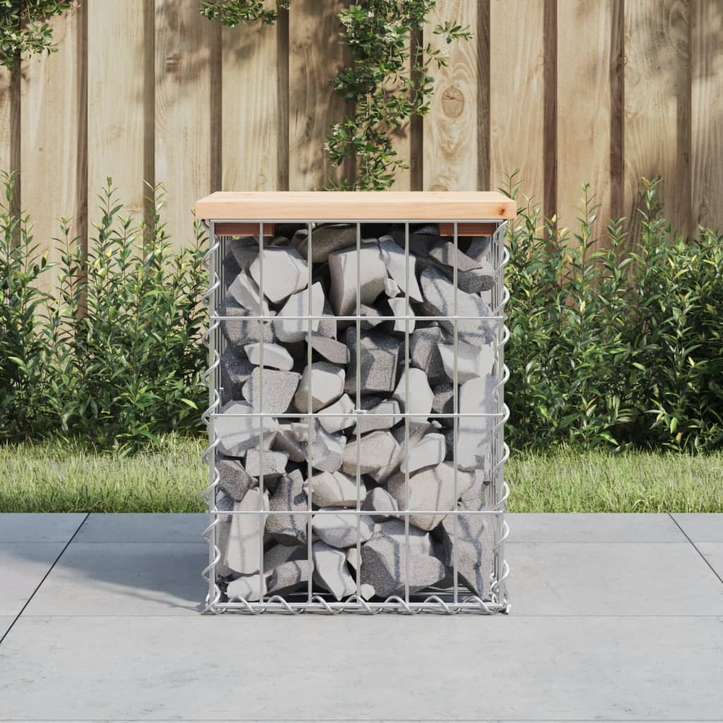 Gartenbank Aus Gabionen 83X31,5X42 Cm Massivholz Douglasie