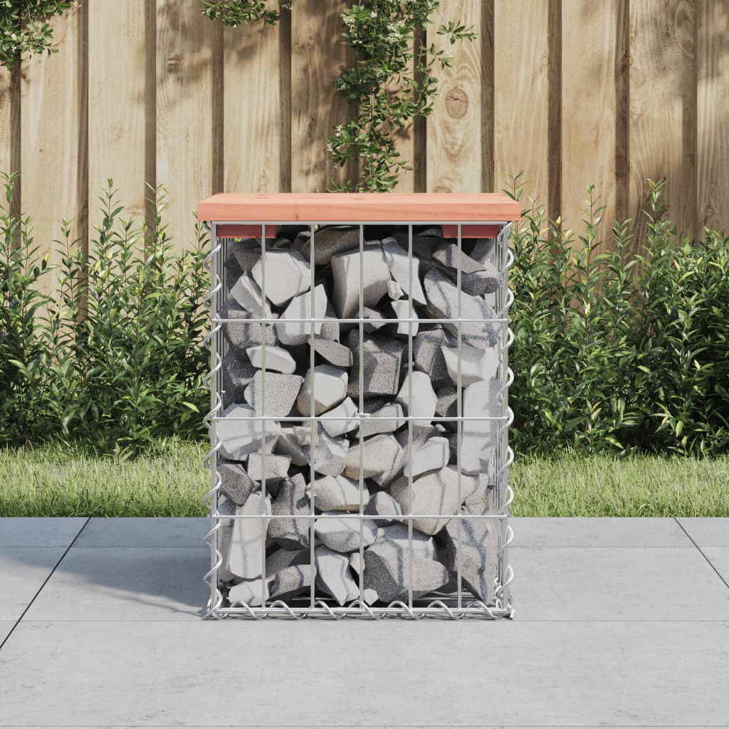 Gartenbank Aus Gabionen 83X31,5X42 Cm Massivholz Douglasie