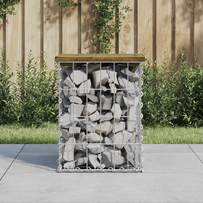 Gartenbank Aus Gabionen 83X31,5X42 Cm Massivholz Douglasie