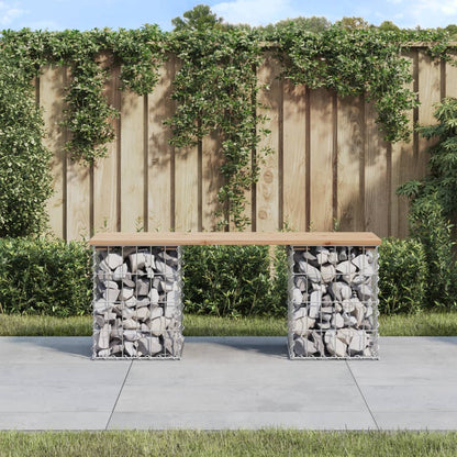 Gartenbank Aus Gabionen 83X31,5X42 Cm Massivholz Douglasie