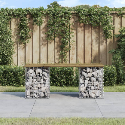 Gartenbank Aus Gabionen 83X31,5X42 Cm Massivholz Douglasie
