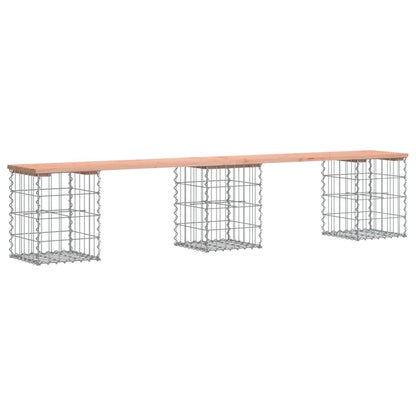 Gartenbank Aus Gabionen 203X31X42 Cm Massivholz Douglasie Natürliche Kiefer