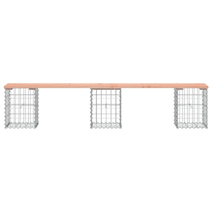 Gartenbank Aus Gabionen 203X31X42 Cm Massivholz Douglasie Natürliche Kiefer