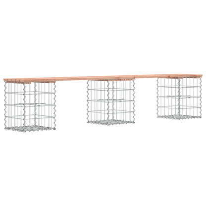 Gartenbank Aus Gabionen 203X31X42 Cm Massivholz Douglasie Natürliche Kiefer