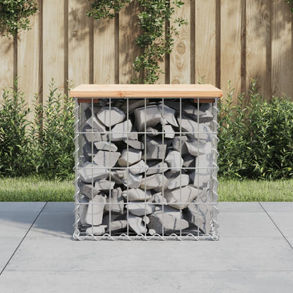 Gartenbank Aus Gabionen 83X31,5X42 Cm Massivholz Douglasie