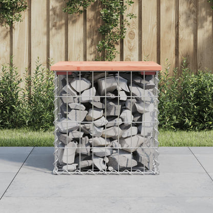 Gartenbank Aus Gabionen 83X31,5X42 Cm Massivholz Douglasie