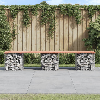 Gartenbank Aus Gabionen 83X31,5X42 Cm Massivholz Douglasie