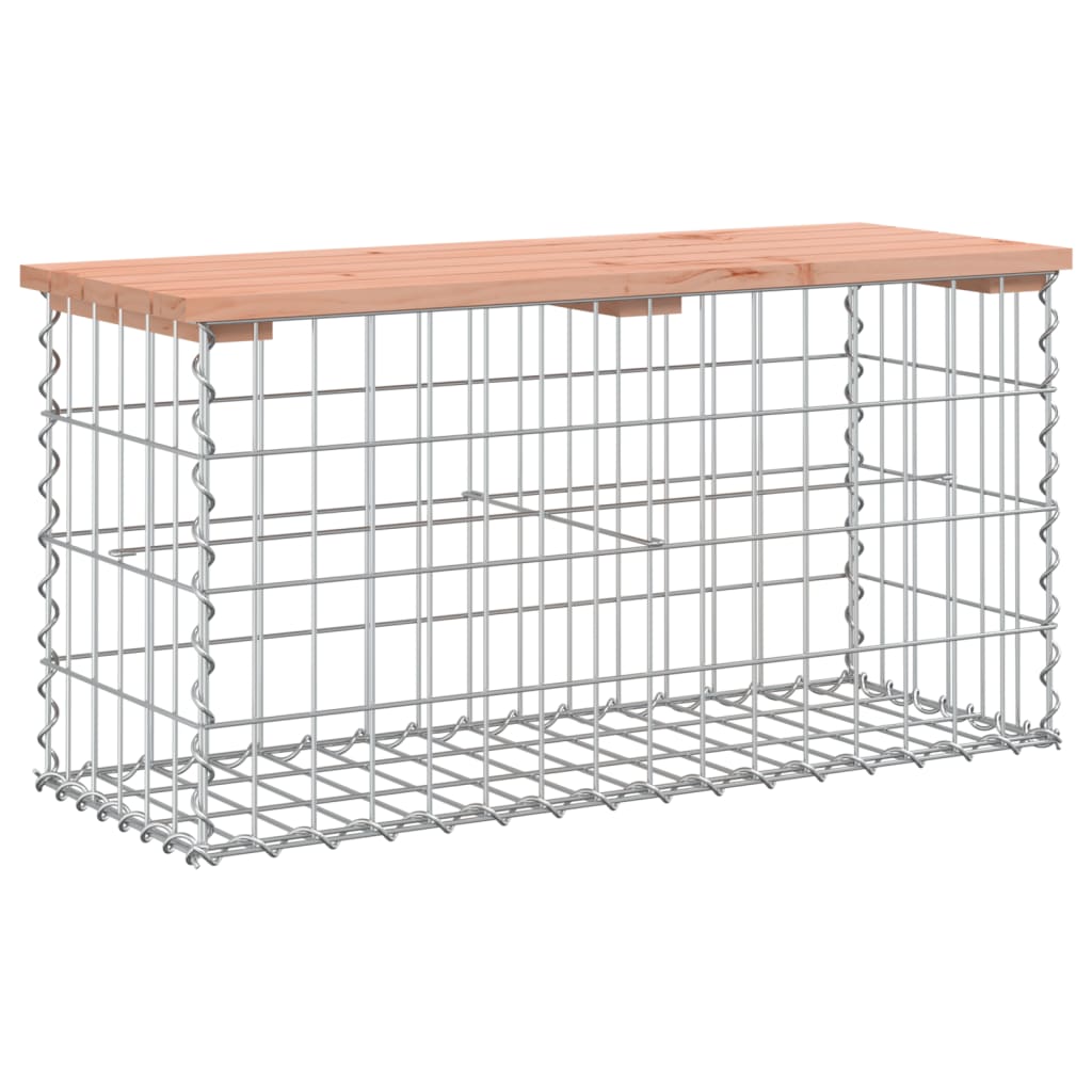 Gartenbank Aus Gabionen 83X31,5X42 Cm Massivholz Douglasie