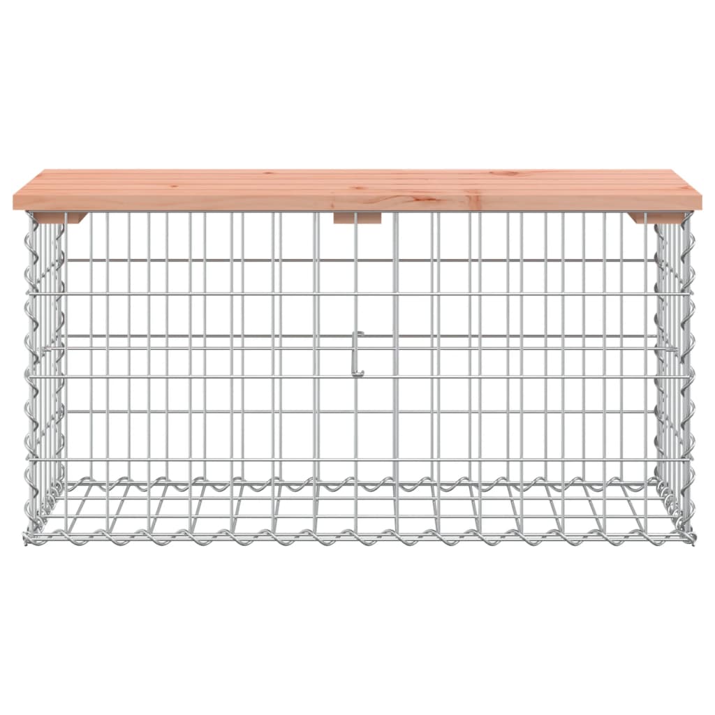 Gartenbank Aus Gabionen 83X31,5X42 Cm Massivholz Douglasie