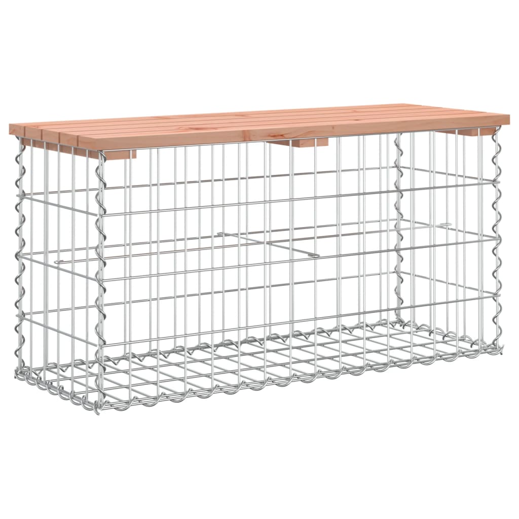 Gartenbank Aus Gabionen 83X31,5X42 Cm Massivholz Douglasie