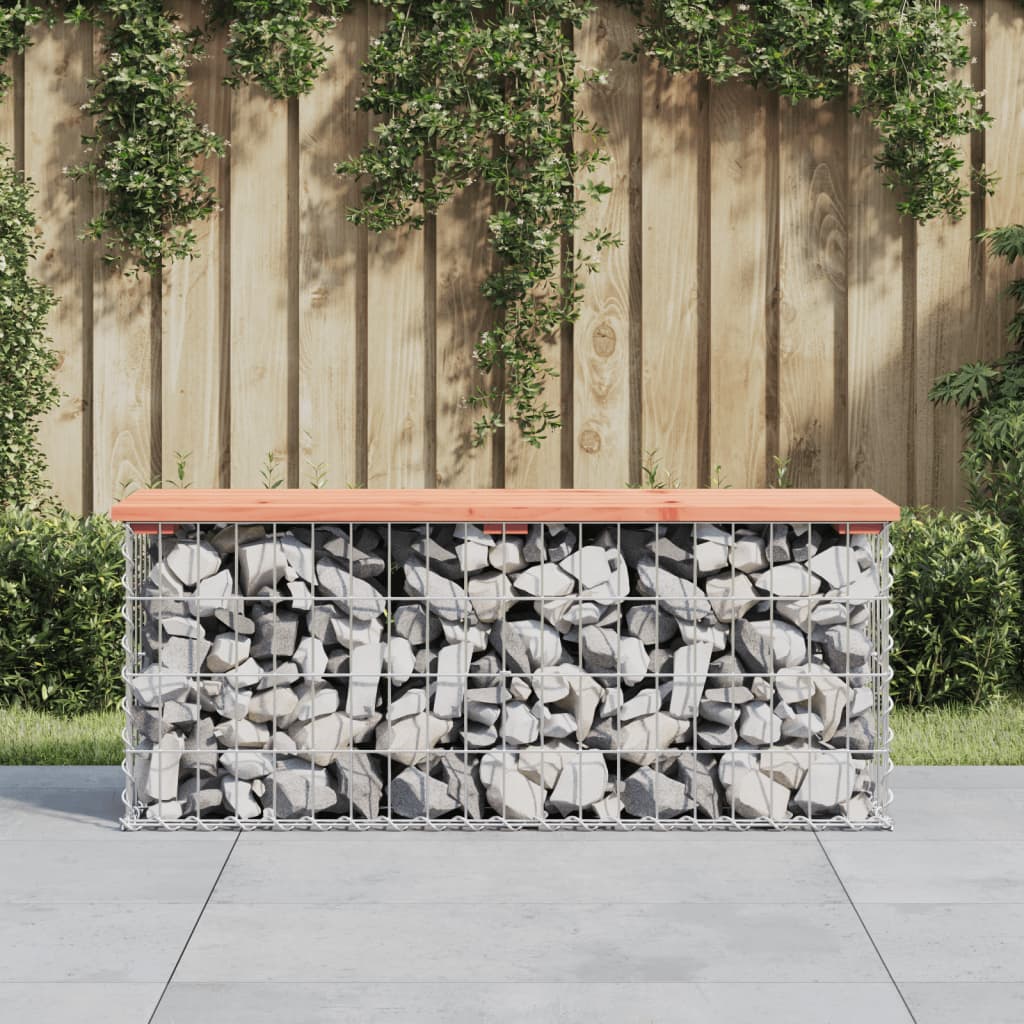 Gartenbank Aus Gabionen 83X31,5X42 Cm Massivholz Douglasie