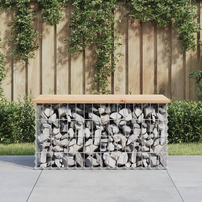 Gartenbank Aus Gabionen 83X31,5X42 Cm Massivholz Douglasie
