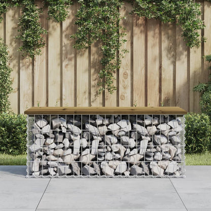 Gartenbank Aus Gabionen 83X31,5X42 Cm Massivholz Douglasie