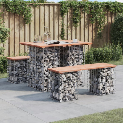 Gartentisch Aus Gabionen 100X102X72 Cm Kiefernholz Imprägniert