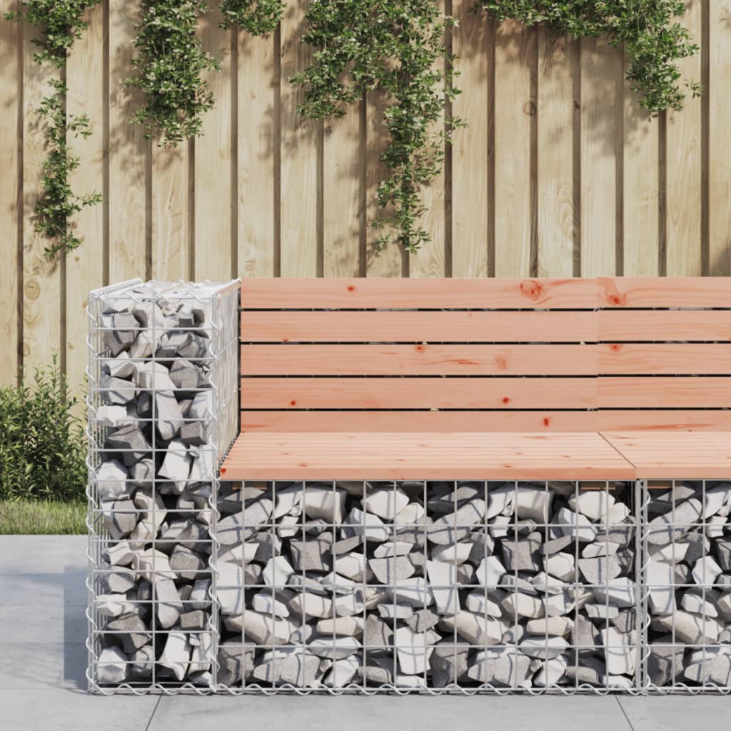 Gartenbank Aus Gabionen 143X71X65,5 Cm Massivholz Kiefer