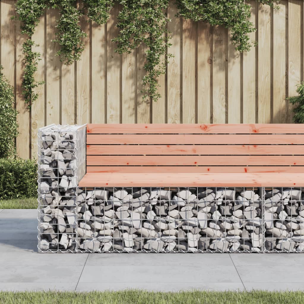 Gartenbank Aus Gabionen 143X71X65,5 Cm Massivholz Kiefer
