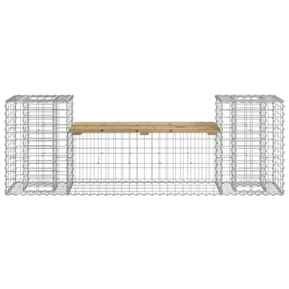 Gartenbank Aus Gabionen 183X41X60,5 Cm Kiefernholz Imprägniert