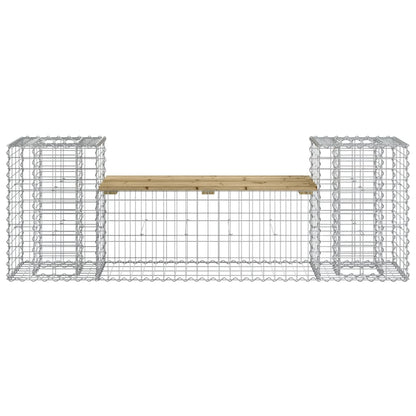 Gartenbank Aus Gabionen 183X41X60,5 Cm Kiefernholz Imprägniert