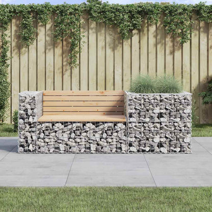 Gartenbank Mit Gabione Kiefernholz Imprägniert