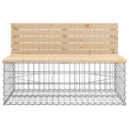 Gartenbank Aus Gabionen 287X71X65,5 Cm Massivholz Kiefer