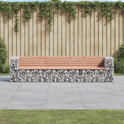 Gartenbank Aus Gabionen 287X71X65,5 Cm Massivholz Kiefer