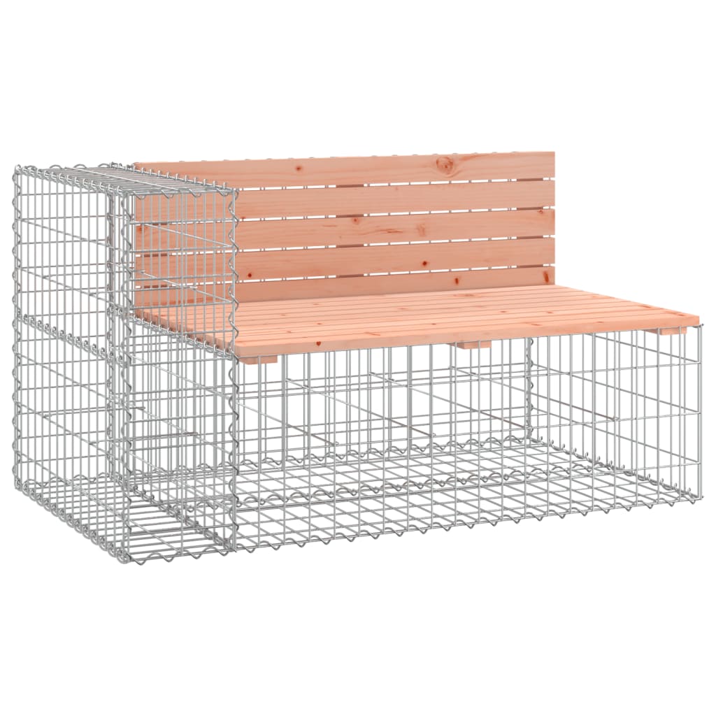 Gartenbank Aus Gabionen 347X71X65,5 Cm Massivholz Douglasie