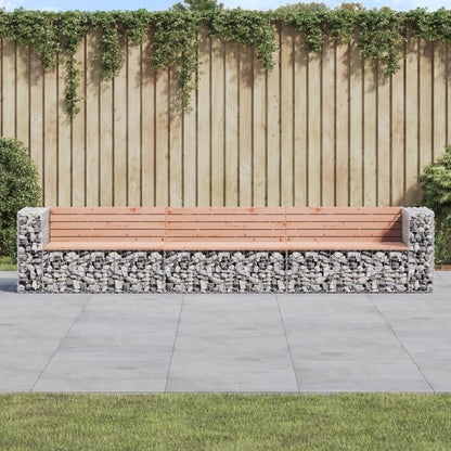 Gartenbank Aus Gabionen 347X71X65,5 Cm Massivholz Douglasie