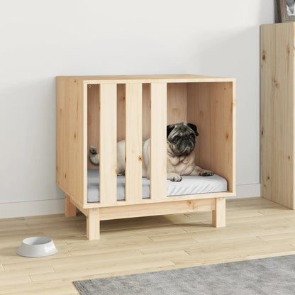 Hundehütte 60X45X57 Cm Massivholz Kiefer