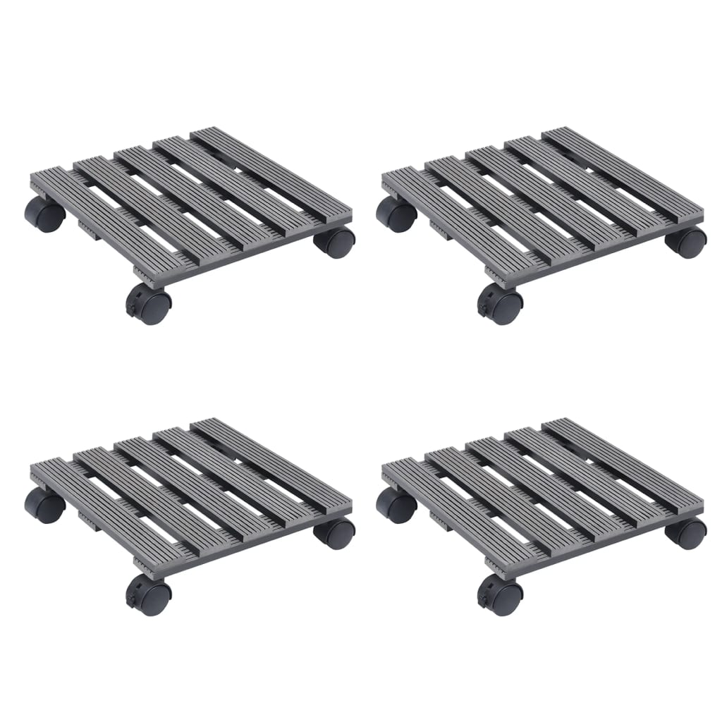 Pflanzenroller 4 Stk. 30X30X7,5 Cm Wpc
