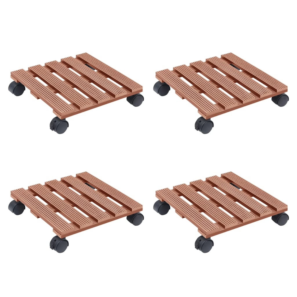 Pflanzenroller 4 Stk. 30X30X7,5 Cm Wpc