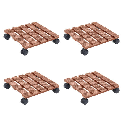 Pflanzenroller 4 Stk. 30X30X7,5 Cm Wpc